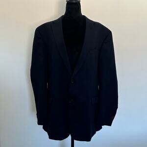Tommy Hilfiger Navy Blue 2 Button Blazer 100% Wool